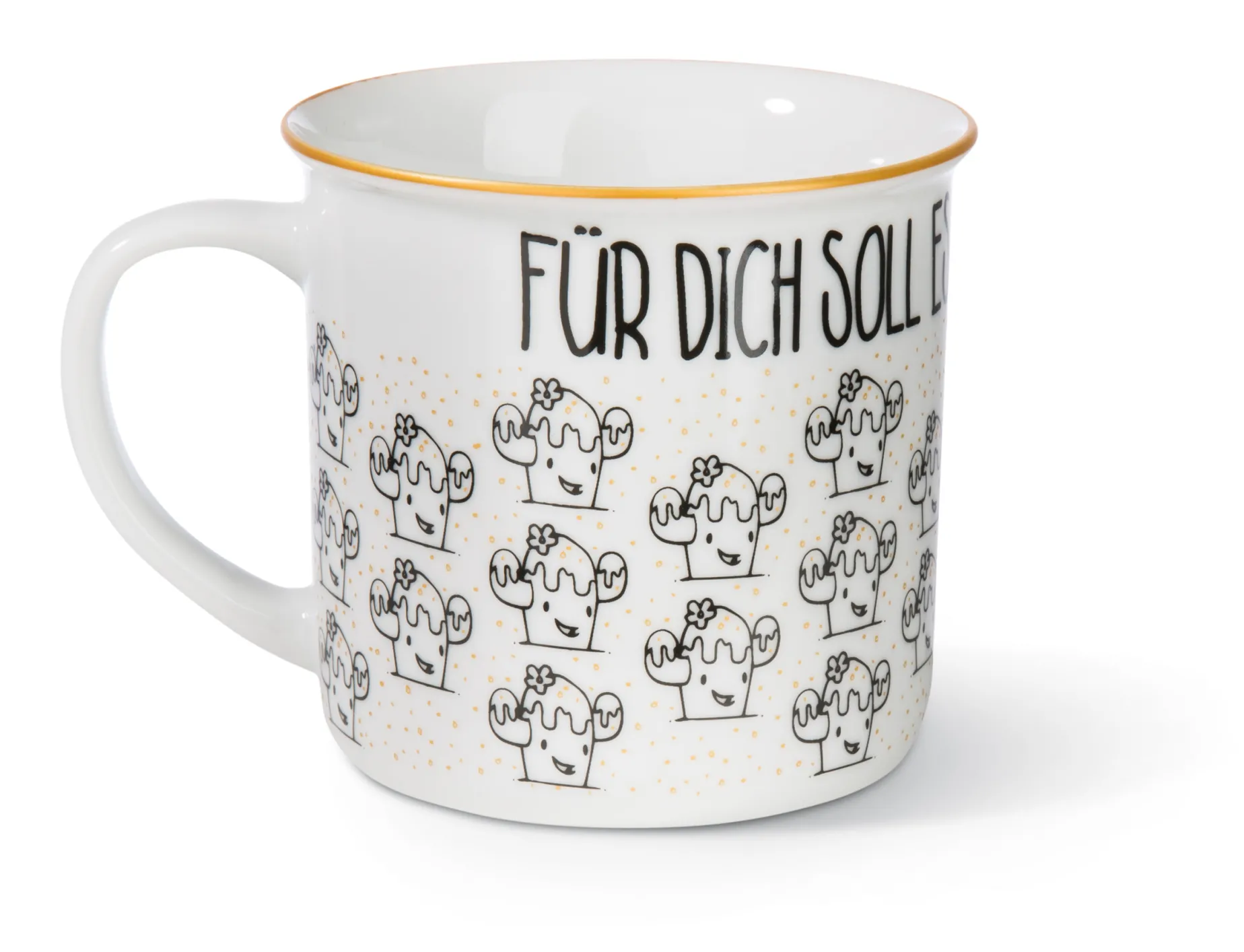 Porcelain mug metallic 'Für dich soll es Konfetti regnen'