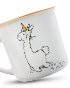 Porcelain mug metallic 'Gehe Deinen Weg'