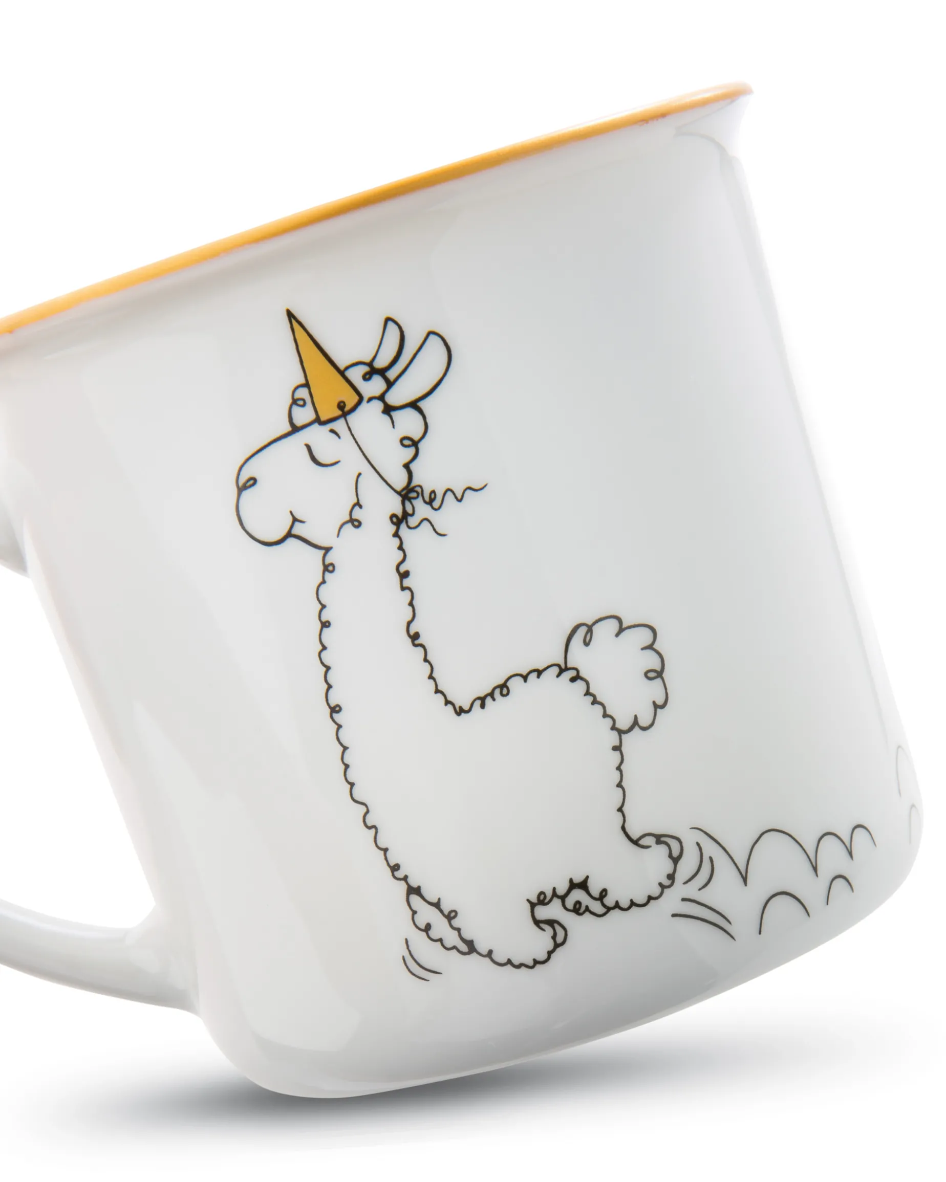 Porcelain mug metallic 'Gehe Deinen Weg'