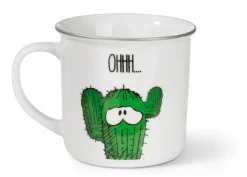 Porcelain mug metallic 'If you`re happy...'