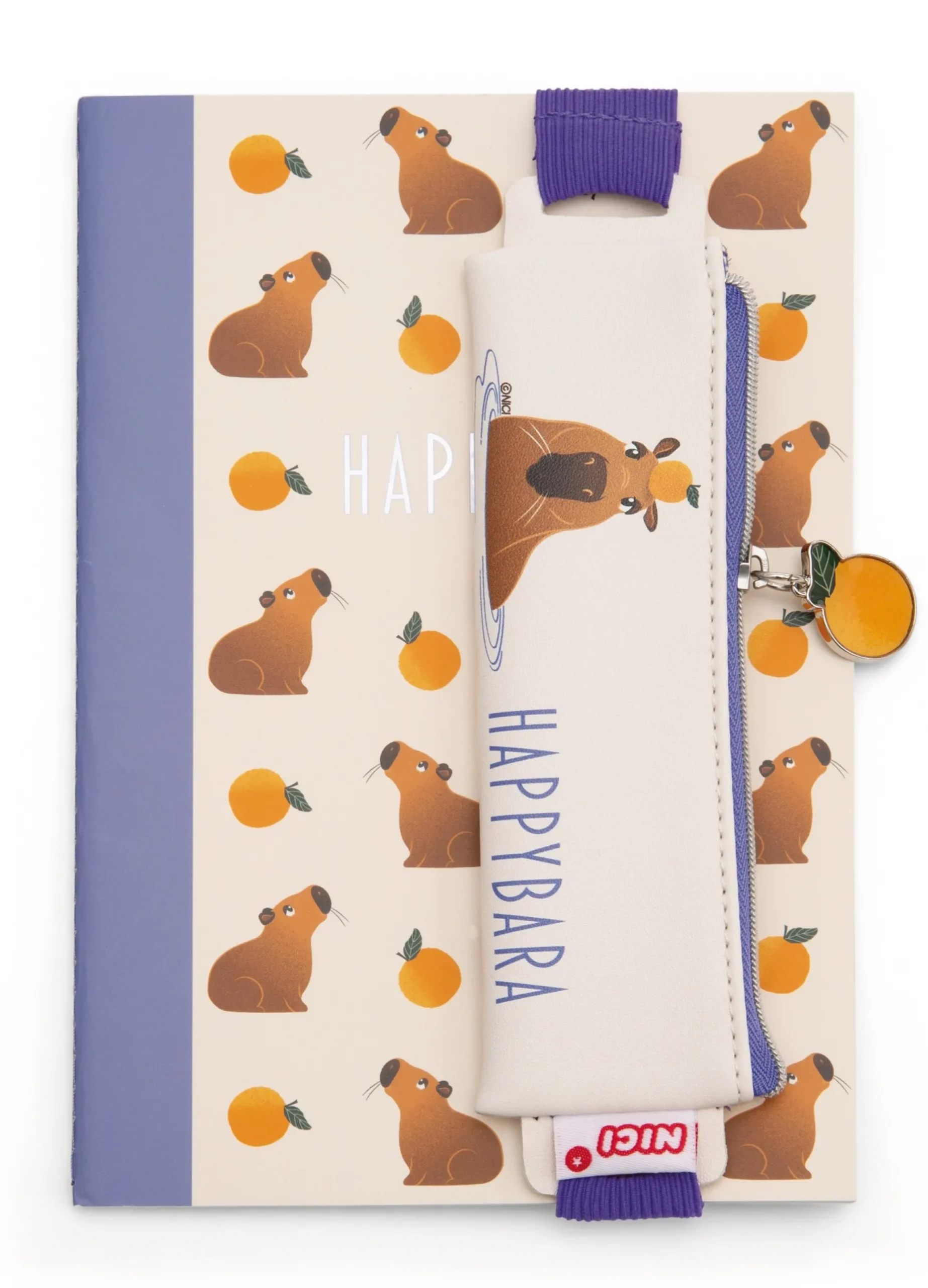 Pouch Capybara "Happybara" with elastic band