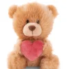 Soft Toy Bear light brown with heart