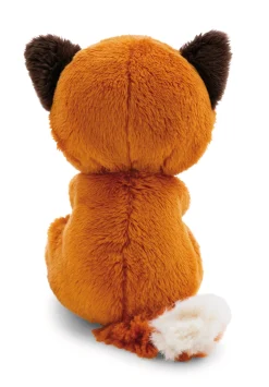 Soft toy fox with leaf 12cm in green basket NICI GREEN