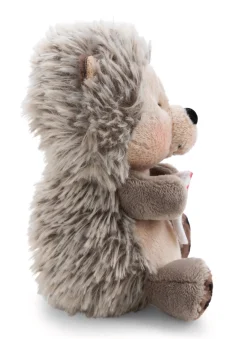 Soft toy hedgehog with mushroom 12cm in light green basket NICI GREEN