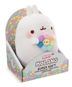 Soft Toy MOLANG 16cm with rainbow flower in gift box