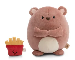 Soft toy mymochi Bear Nomo 27cm with french fries