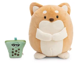 Soft toy mymochi Dog Hiro with bubble tea