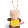 Soft Toy Pig "Ich bringe dir Glück" with loop
