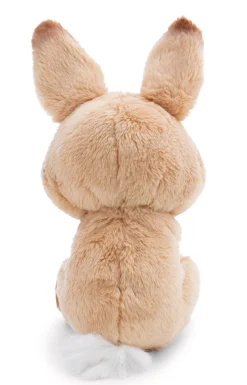 Soft toy rabbit with carrot 12cm in peach basket NICI GREEN