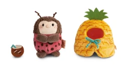 Soft Toy Set Ladybird Dozz with coconut and pineapple costume in gift box