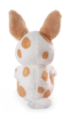 Soft Toy Sleeping Pets Bunny caramel dotted 12cm in peach basket
