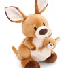 Standing Soft Toy Kangaroo Kelly w/ kid NICI GREEN