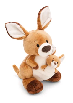 Standing Soft Toy Kangaroo Kelly w/ kid NICI GREEN